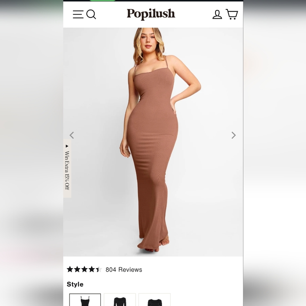 Popilush Women's Brown Maxi Skirt